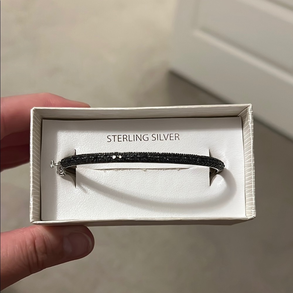 Sterling Silver Black Diamond Bracelet